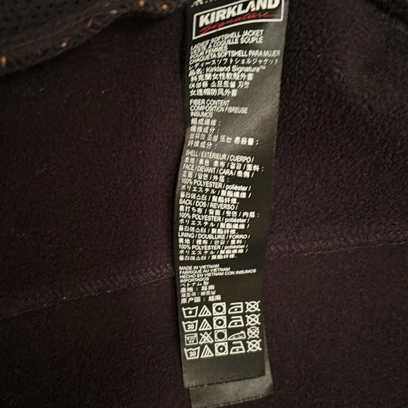 Kirkland Dark grey black ladies fleece lined lightweight jacket with hood - Picture 4 of 11